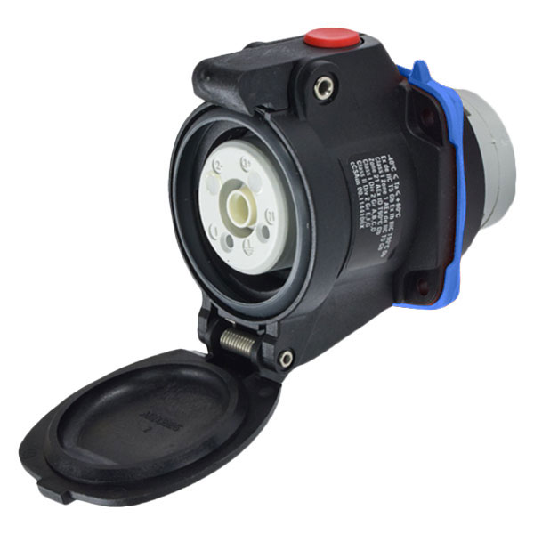 22-34162 - DXN30 RECEPTACLE POLY BLACK SIZE 2 IP 66/67 2P+G 30A 208 VAC 60 Hz NO AUX